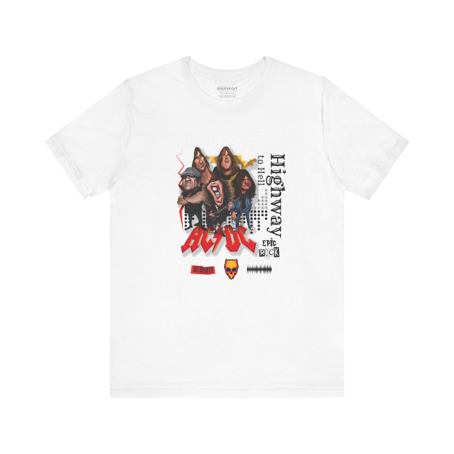 AC/DC Highway to Hell Band Collage Tee — front view