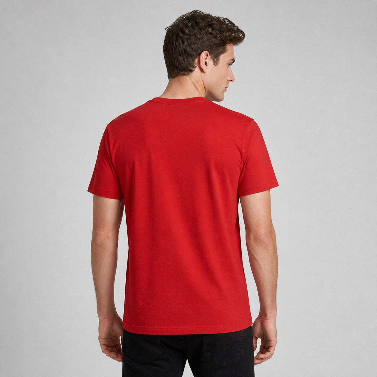 AC/DC Radio Tee — worn on model, back