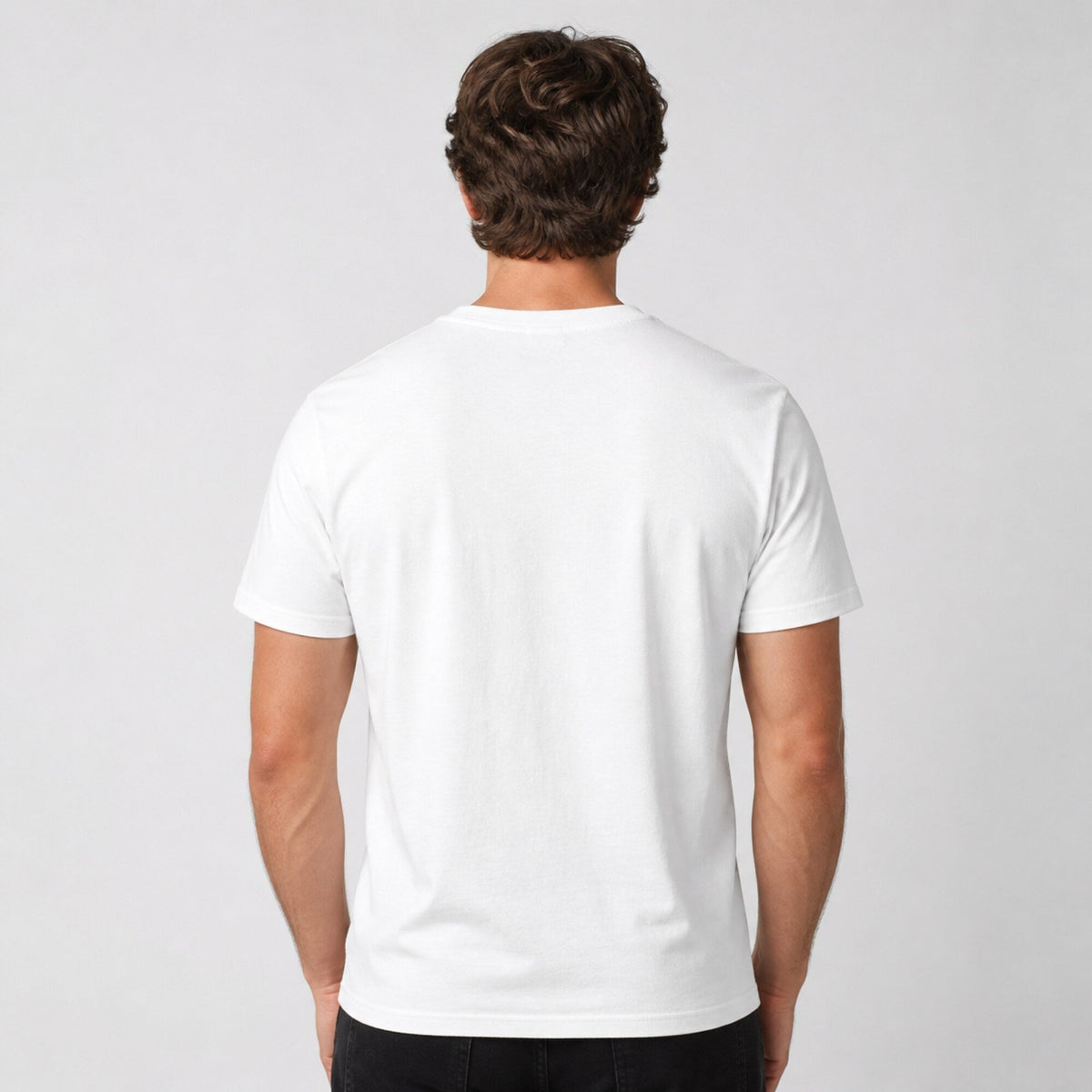 AC/DC Rock On Tee — worn on model, back