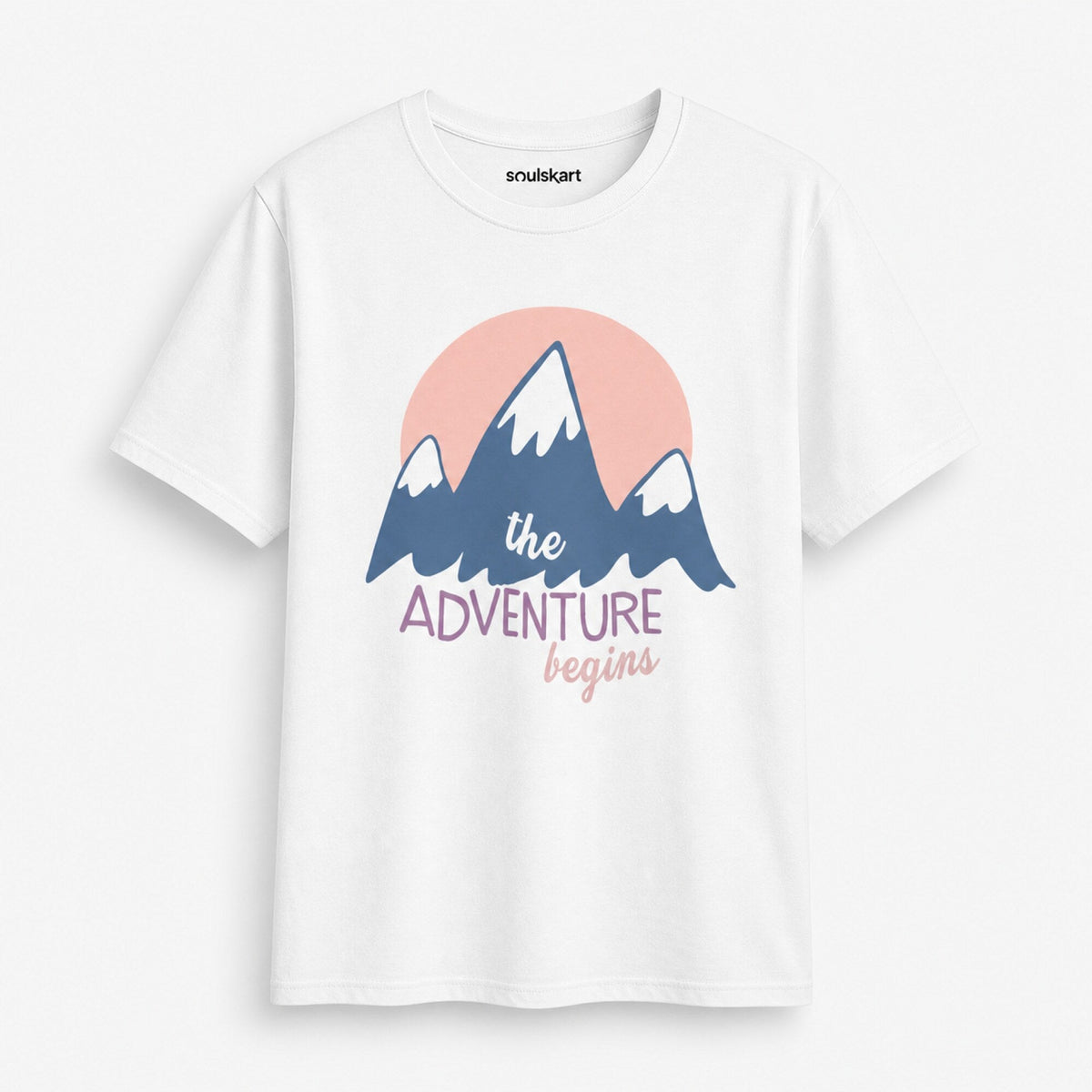 Adventure Begins Unisex T-Shirt — front view