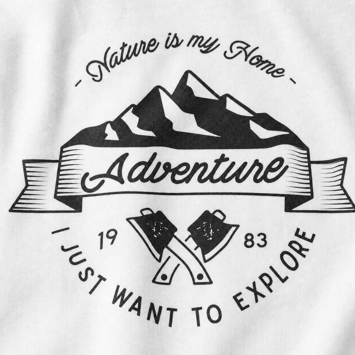 Adventure Unisex T-Shirt — print detail close-up