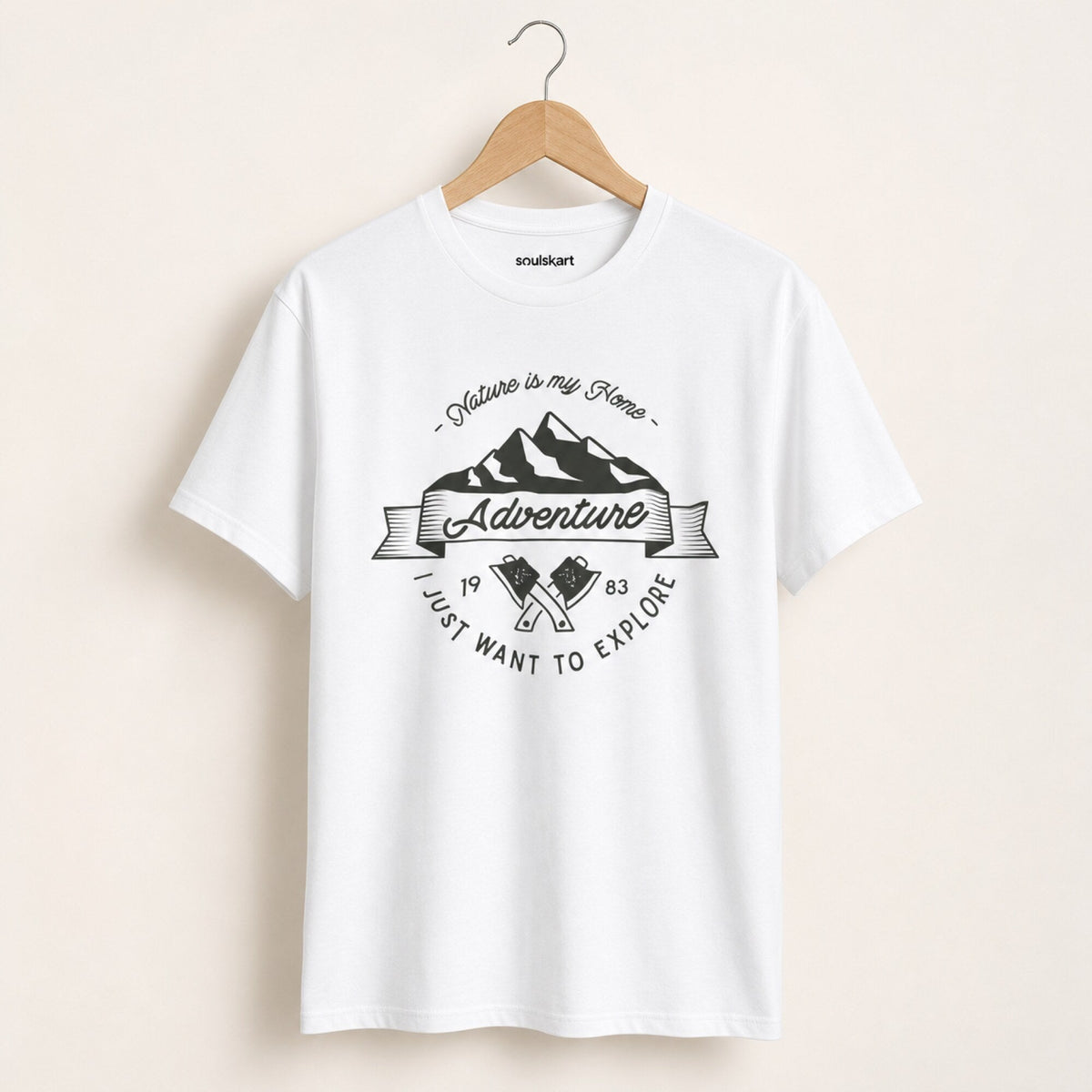 Adventure Unisex T-Shirt — on hanger