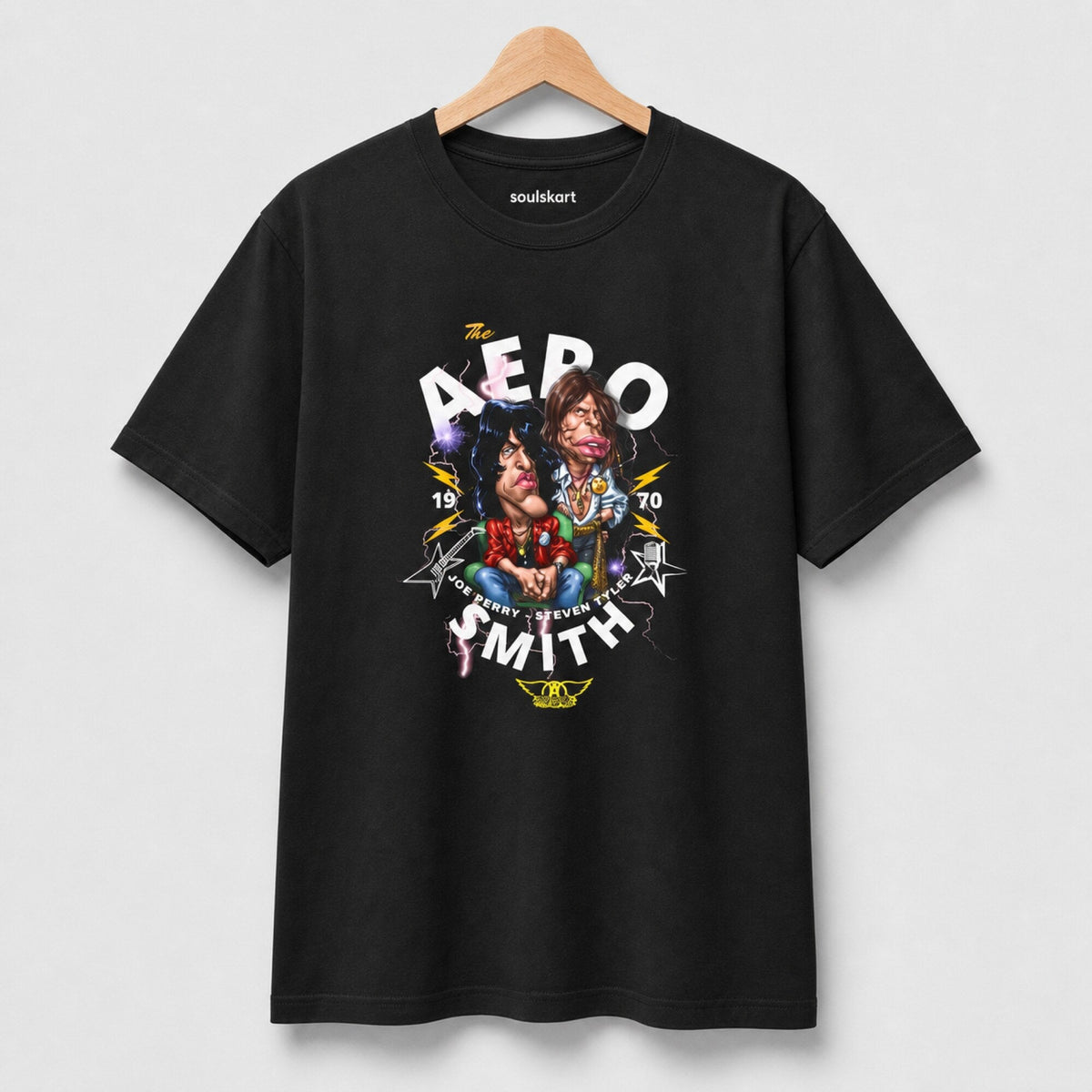 Aerosmith Band Graphic T-Shirt — on hanger