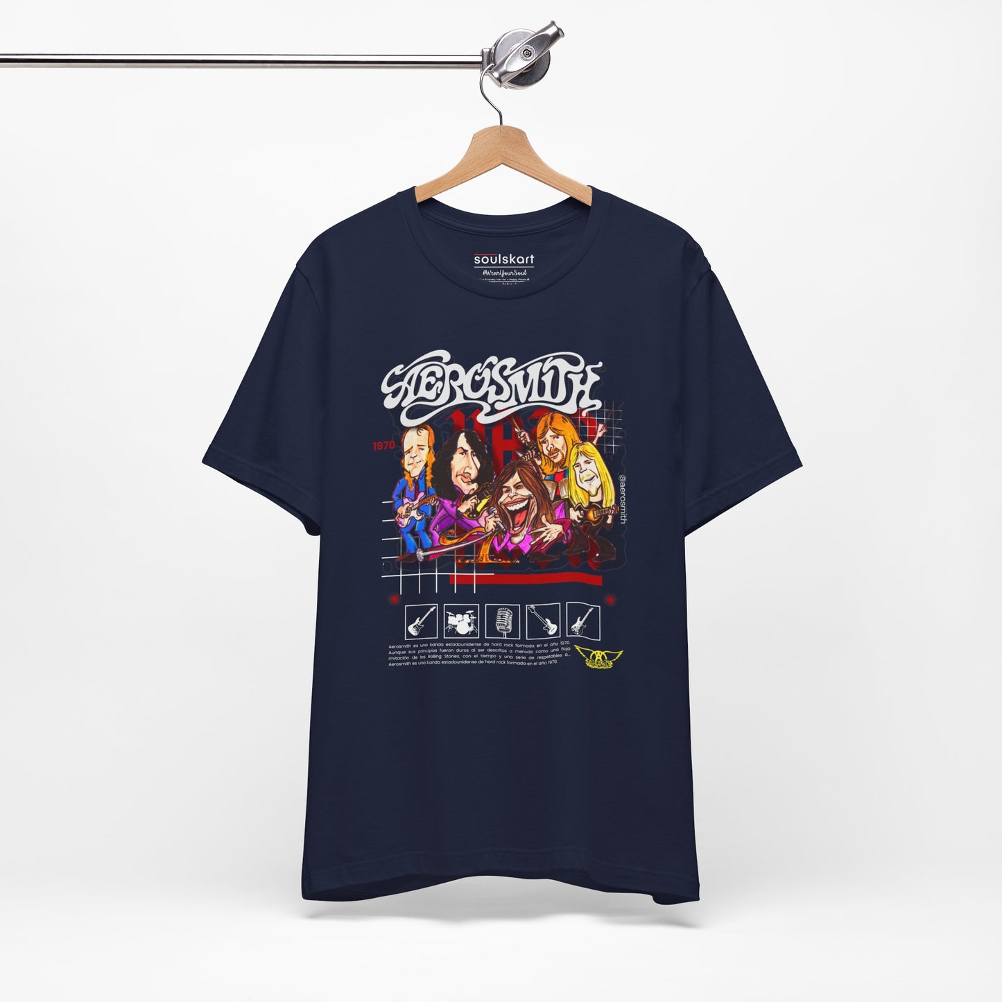 Aerosmith Band Print T-Shirt — side view