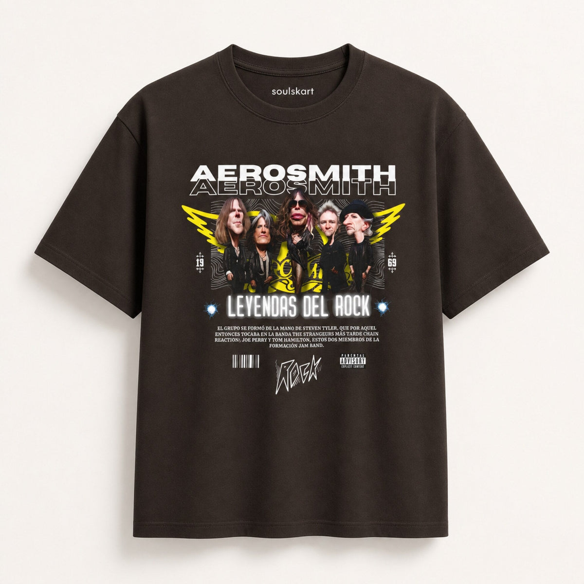 Aerosmith Band Printed T-Shirt — front view