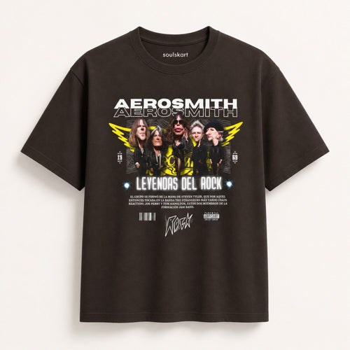 Aerosmith Band Printed T-Shirt — front view