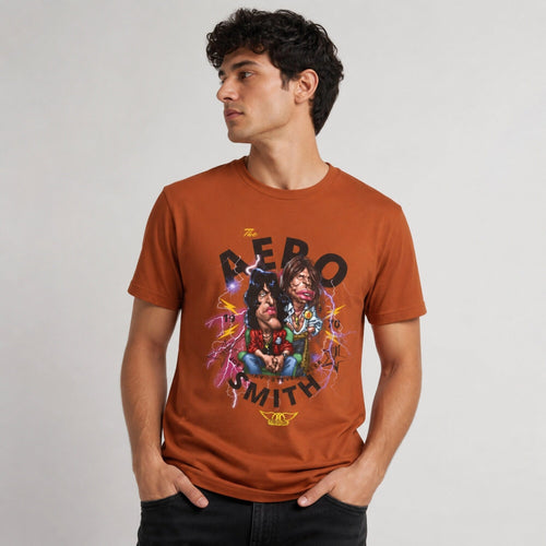 Aerosmith Dream On Tee — worn on model, front