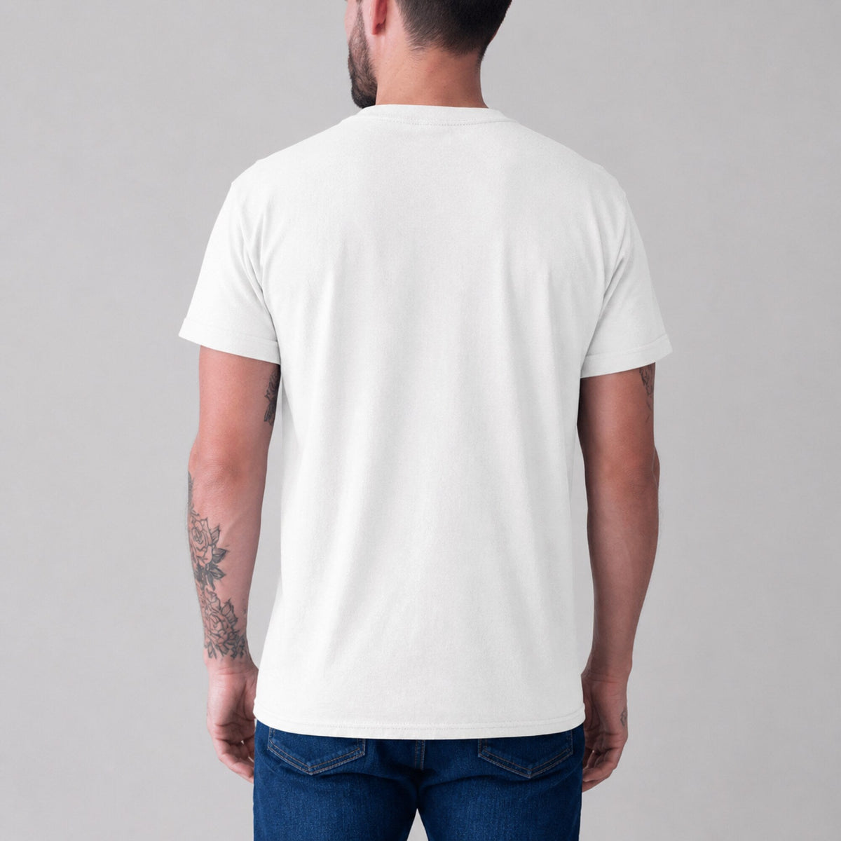 Aerosmith Line Art Band Portrait Tee — worn on model, back