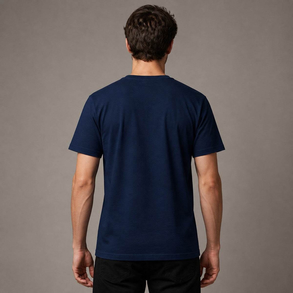 Aerosmith Winged Triangle Logo Tee — worn on model, back