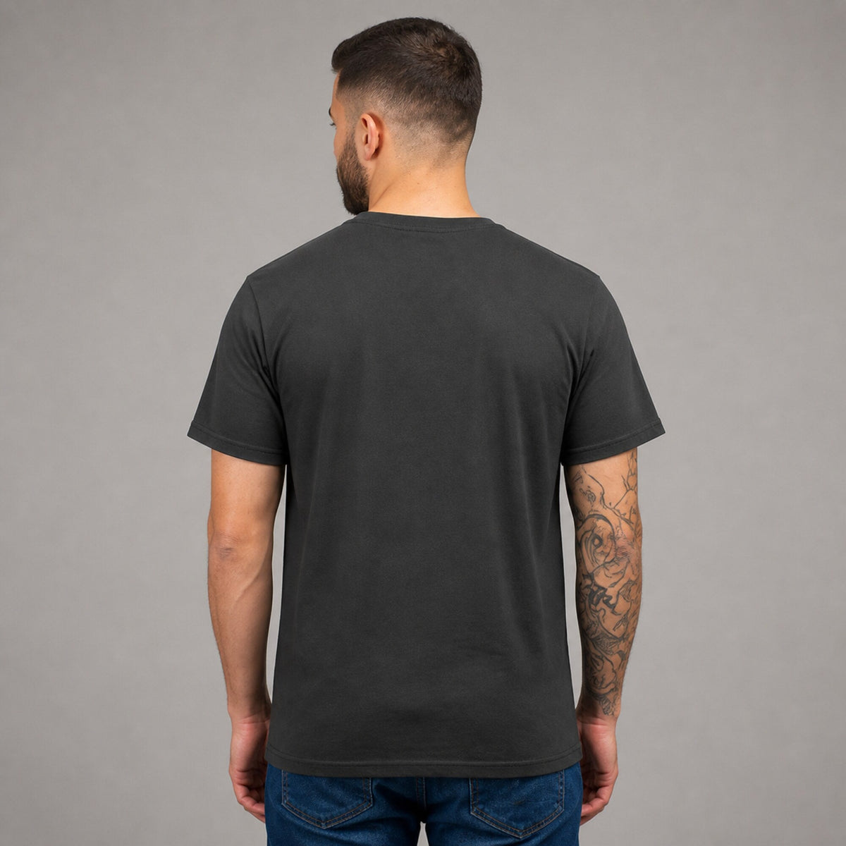 All This & Dim Sum Unisex T-Shirt — worn on model, back