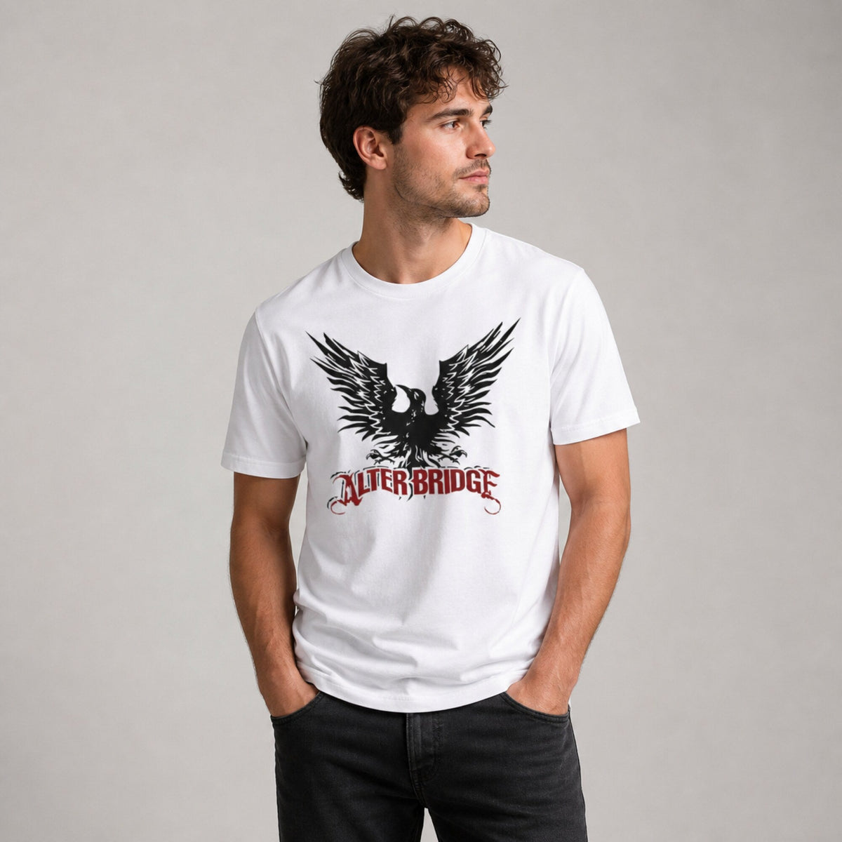 Alter Bridge Unisex T-Shirt — worn on model, front