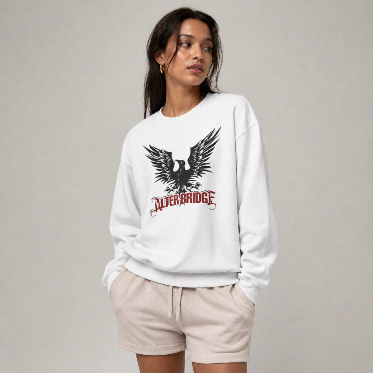 Alterbridge Unisex Premium Sweatshirt — worn on model, front
