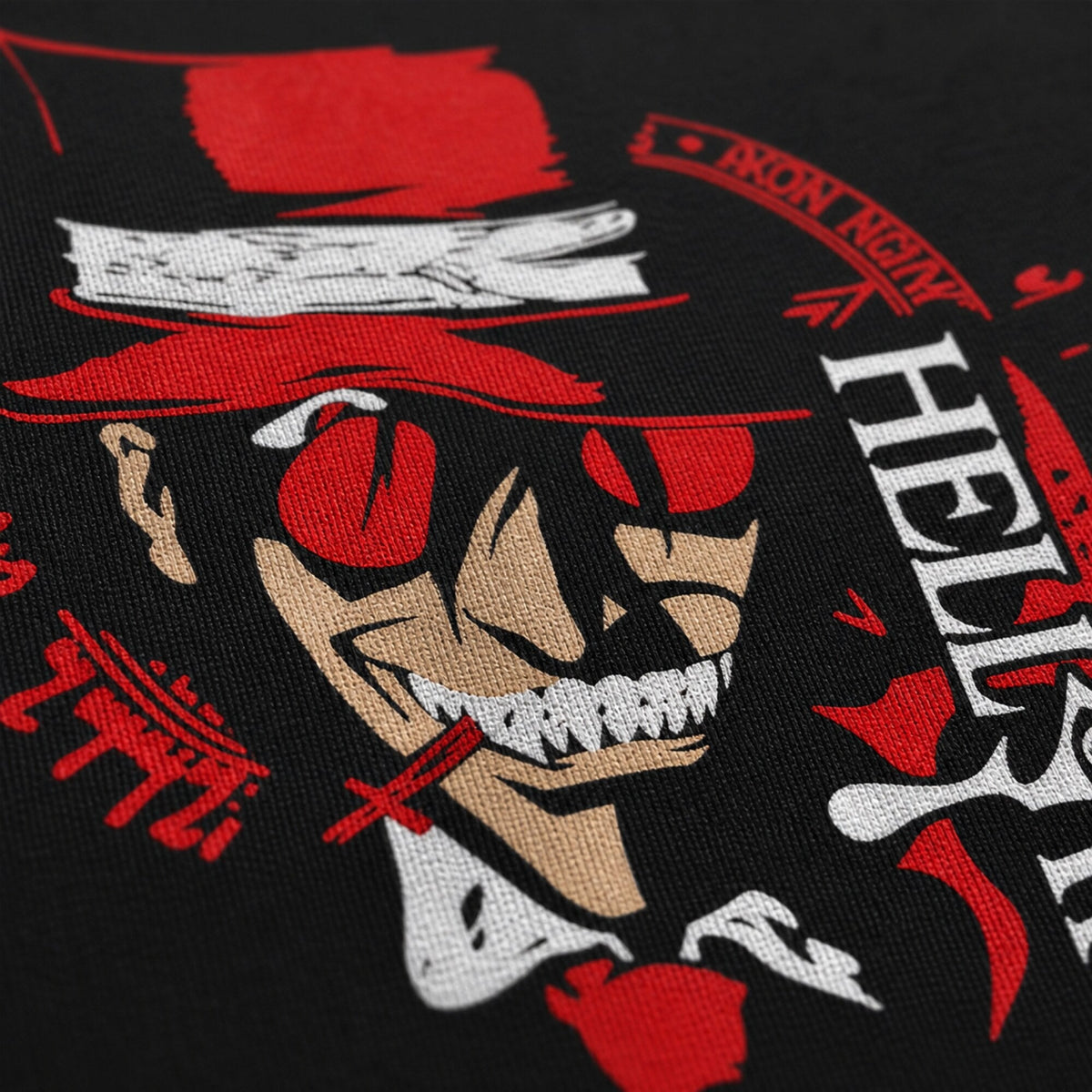 Alucard Unleashed Hellsing-Inspired Unisex Tee — print detail close-up