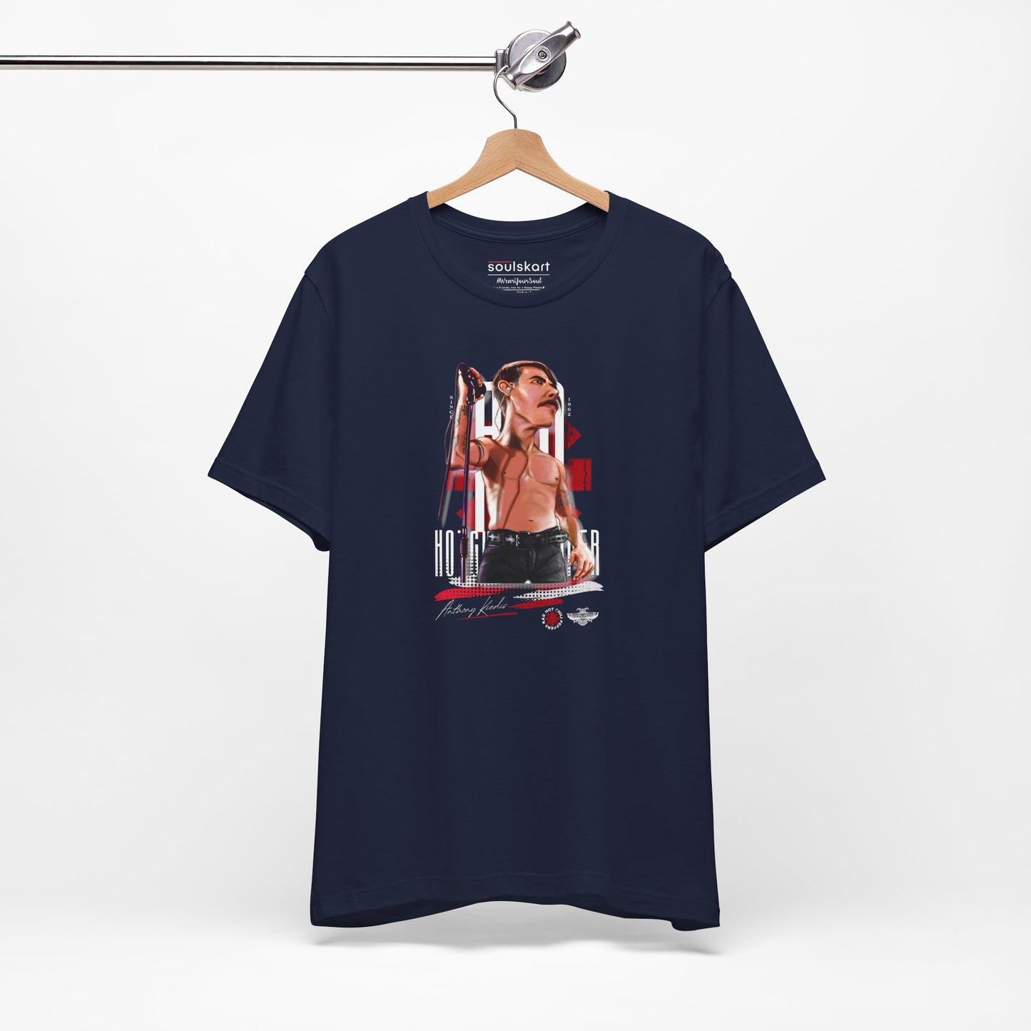 Anthony Kiedis Red Hot Chili Peppers Graphic Tee — side view
