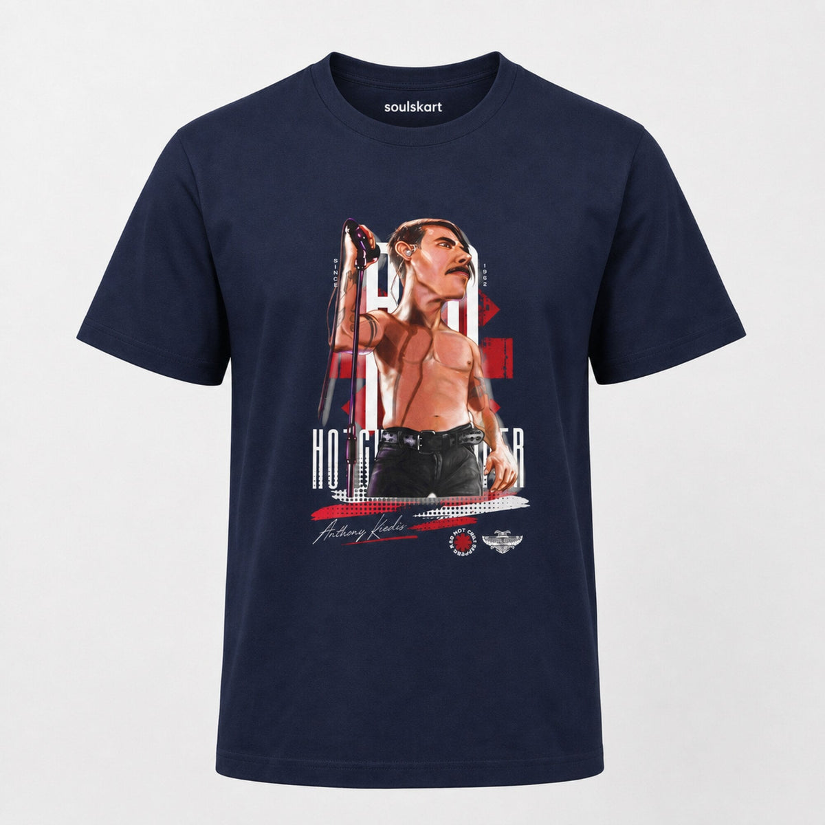 Anthony Kiedis Red Hot Chili Peppers Graphic Tee — front view