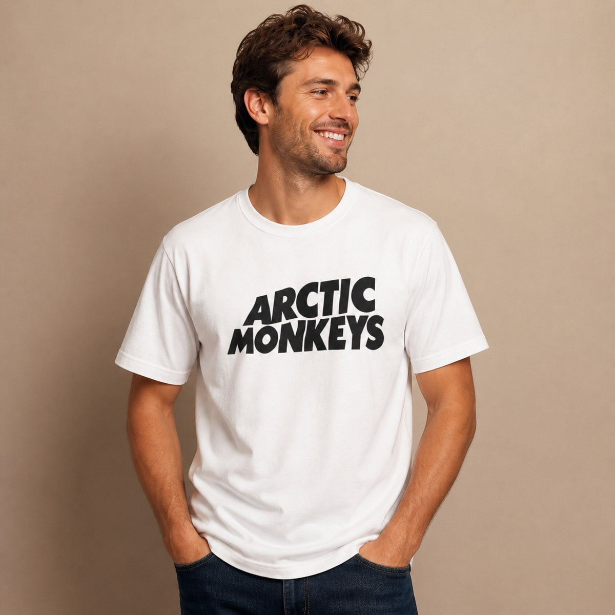 Arctic Monkeys Band Tee - Unisex Music Fan T-Shirt — worn on model, front