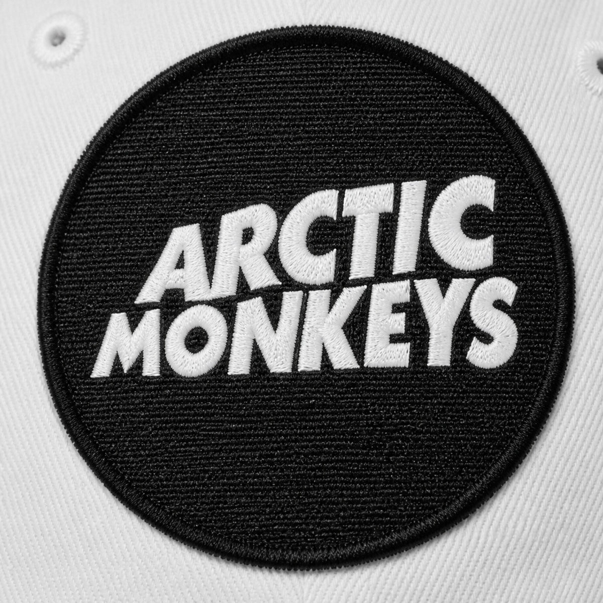 Arctic Monkeys Embroidered Baseball Cap — print detail close-up