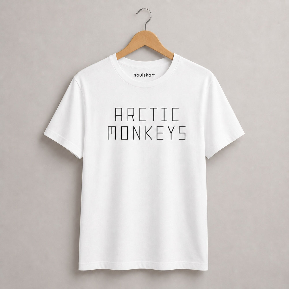 Arctic Monkeys Inspired Soft Print Tee — on hanger
