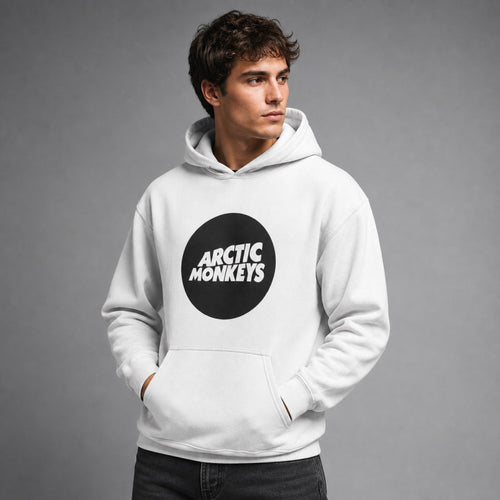 Arctic Monkeys Unisex Hoodie — worn on model, front