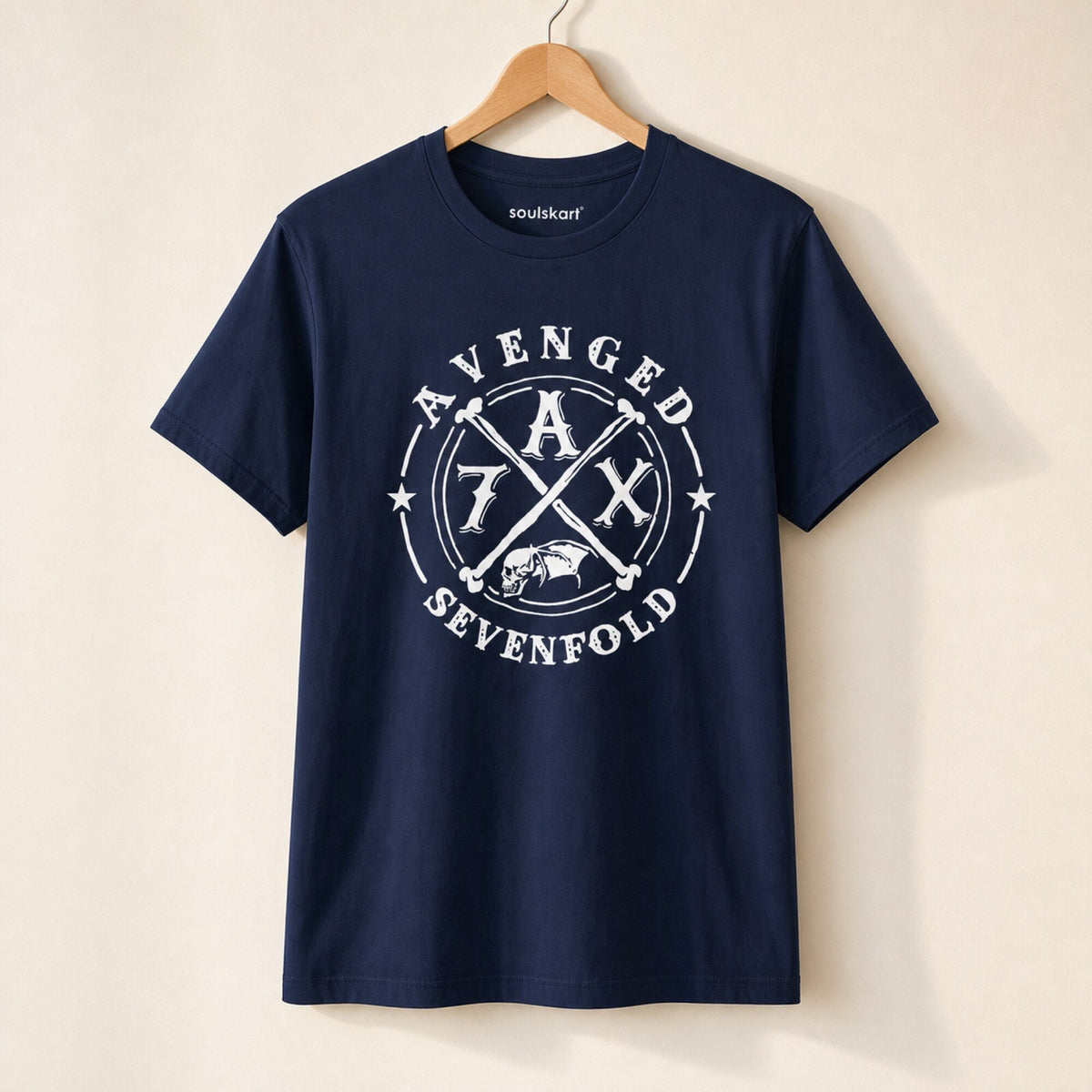 Avenged Sevenfold Band-Inspired Tee — on hanger