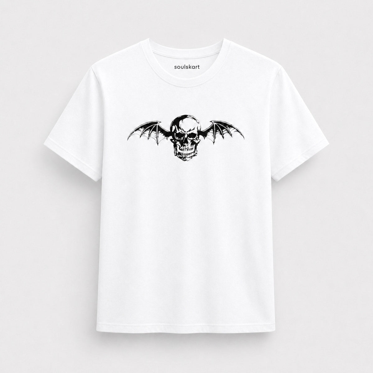 Avenged Sevenfold Deathbat Skull Tee — front view