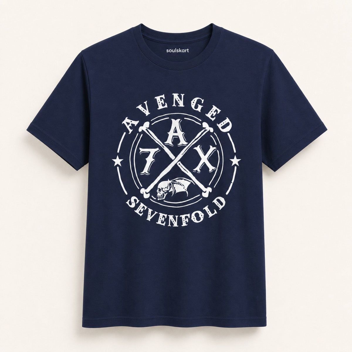 Avenged Sevenfold Band Tee - A7X Inspired Print — front view