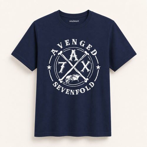Avenged Sevenfold Band Tee - A7X Inspired Print — front view