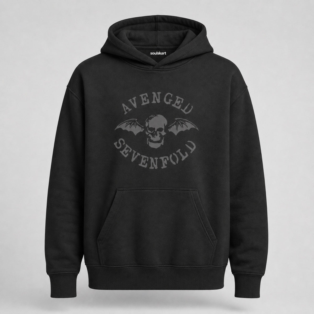 Avenged Sevenfold Unisex Black Hoodie — front view