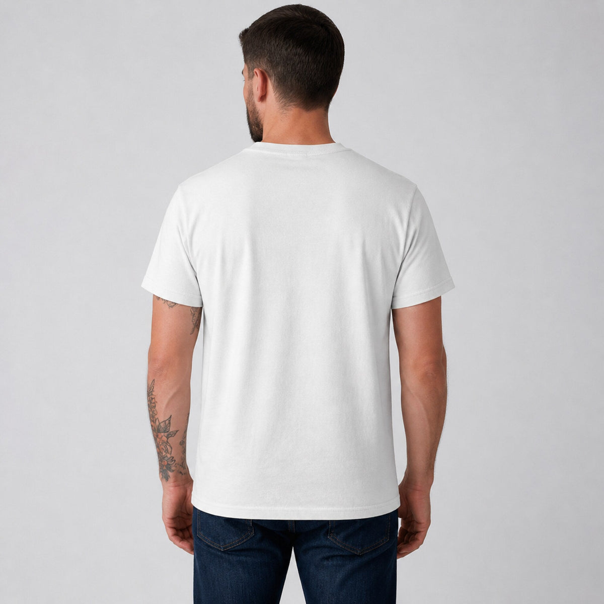 Avenged Sevenfold Deathbat Seal Tee — worn on model, back