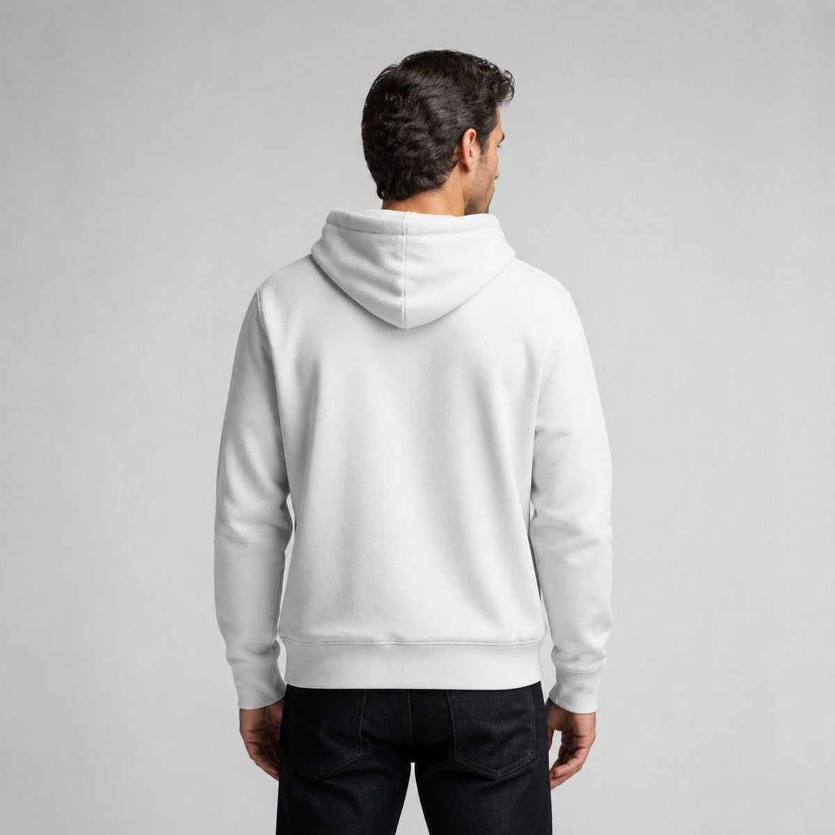 Avenged Sevenfold Unisex White Hoodie — worn on model, back
