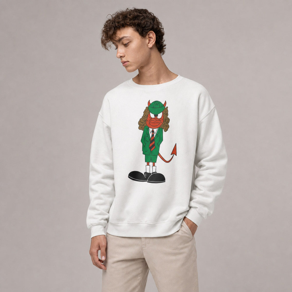 Axl Rose Guns N Roses Unisex Premium Sweatshirt — worn on model, front