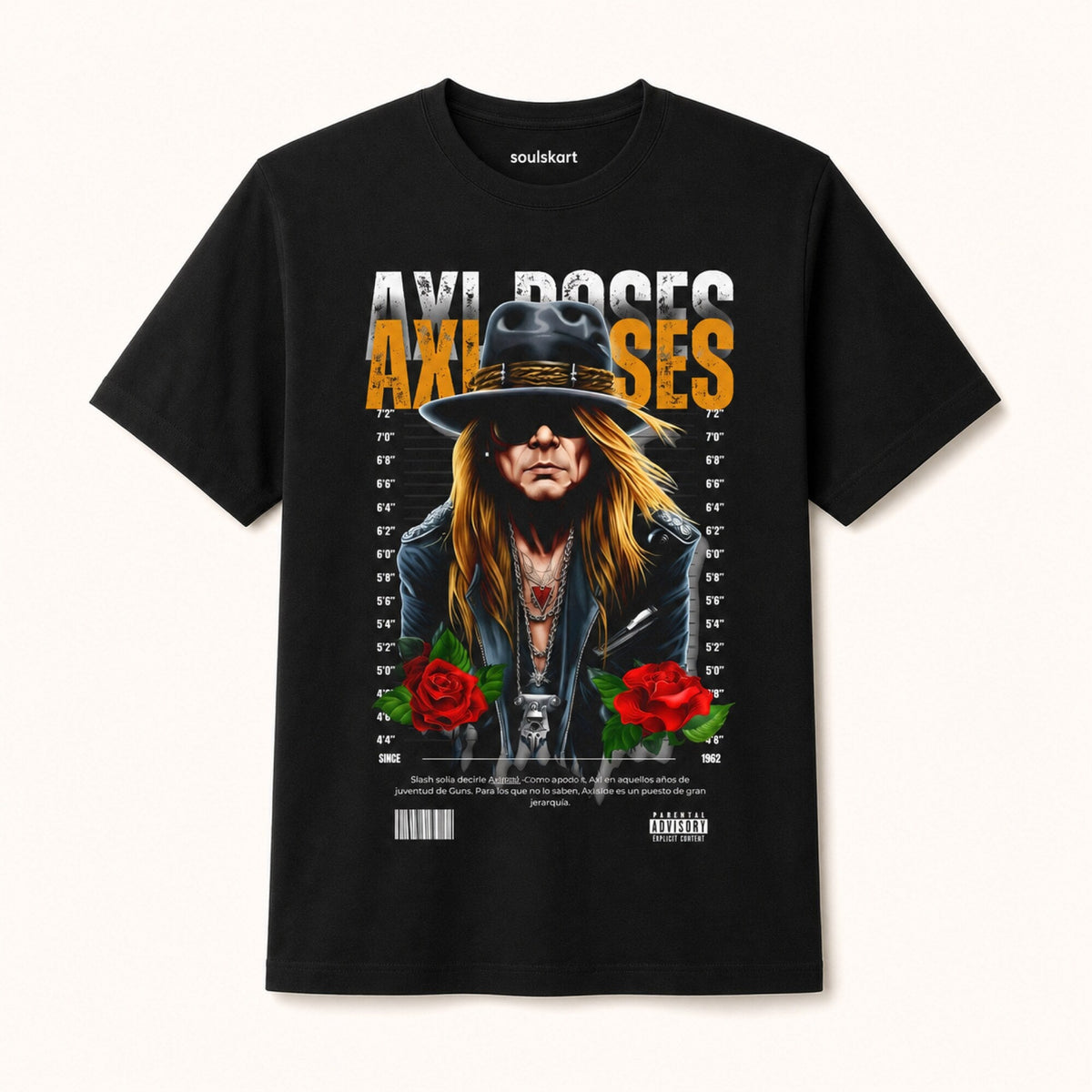 Axl Rose Vintage Rock Tee — front view