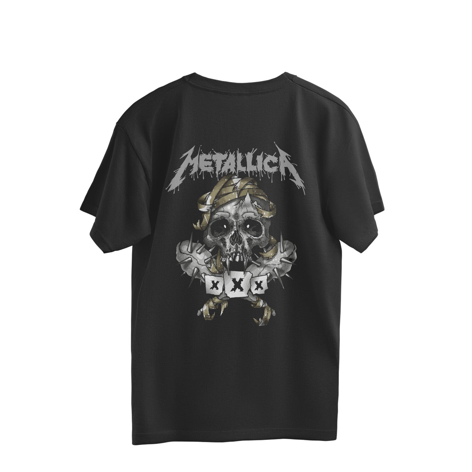 Rock the Block Metallica Oversized Streetwear Tee - Front View
