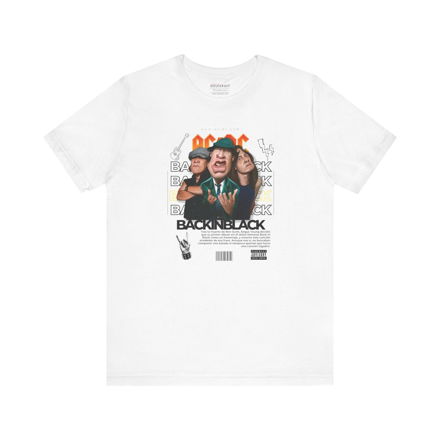 Back in Black ACDC Graphic T-Shirt — front view