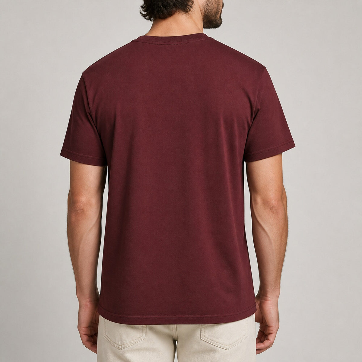 Beagle Buddy Unisex Printed T-Shirt — worn on model, back