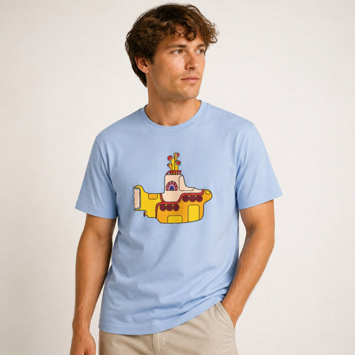 Beatles Yellow Submarine Tee - Classic Rock Vibes — worn on model, front