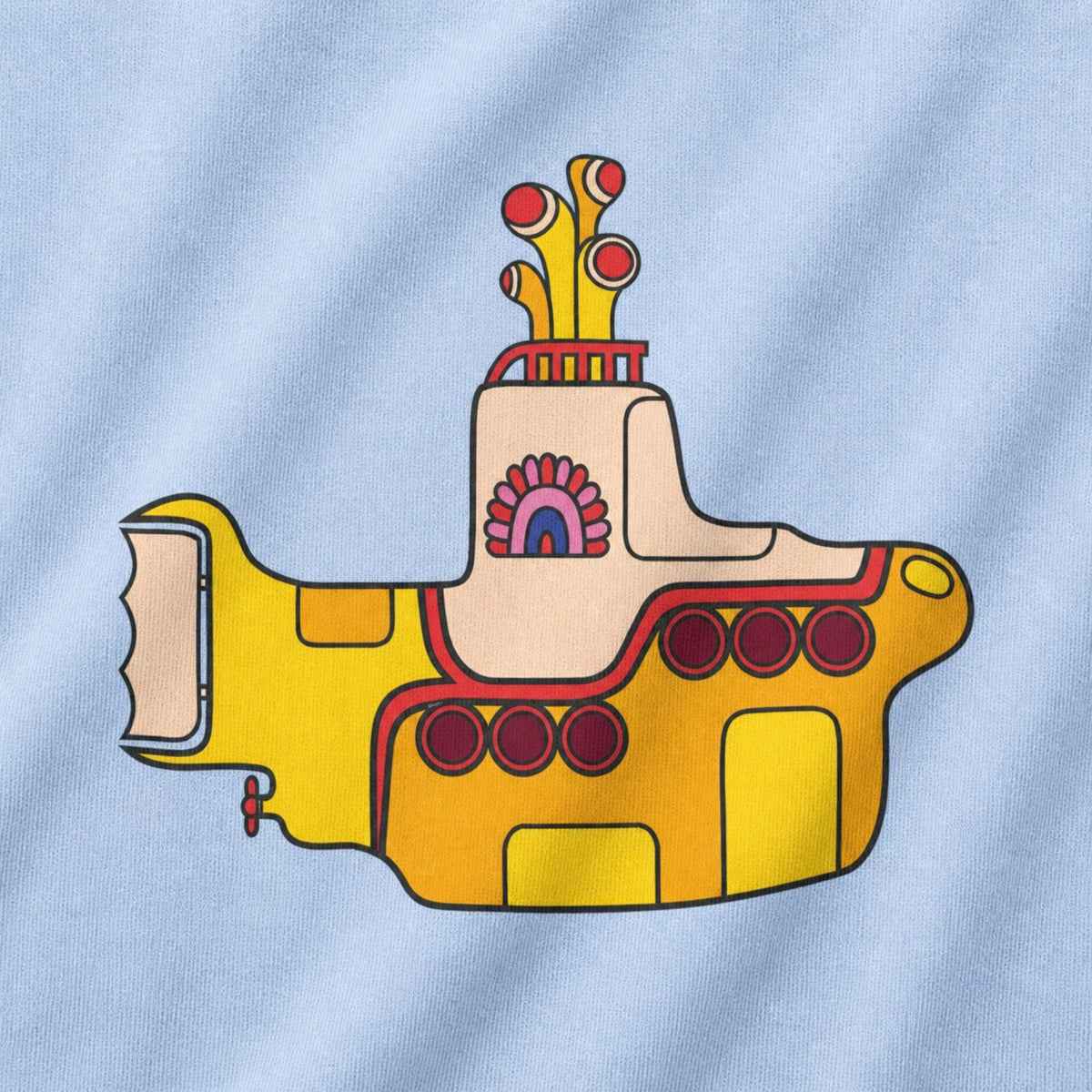 Beatles Yellow Submarine Tee - Classic Rock Vibes — print detail close-up