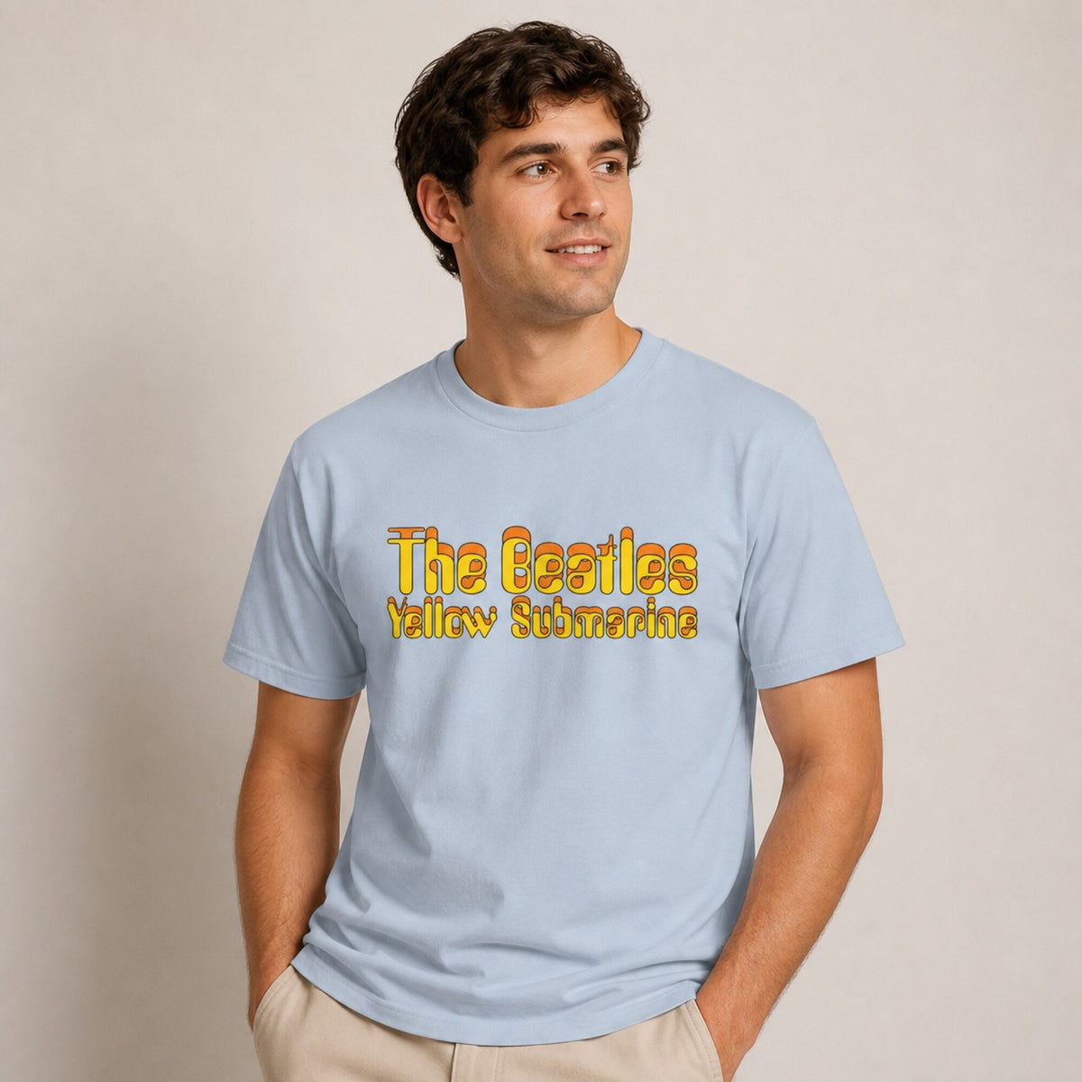 Beatles Yellow Submarine Tee - Iconic Music Vibes — worn on model, front
