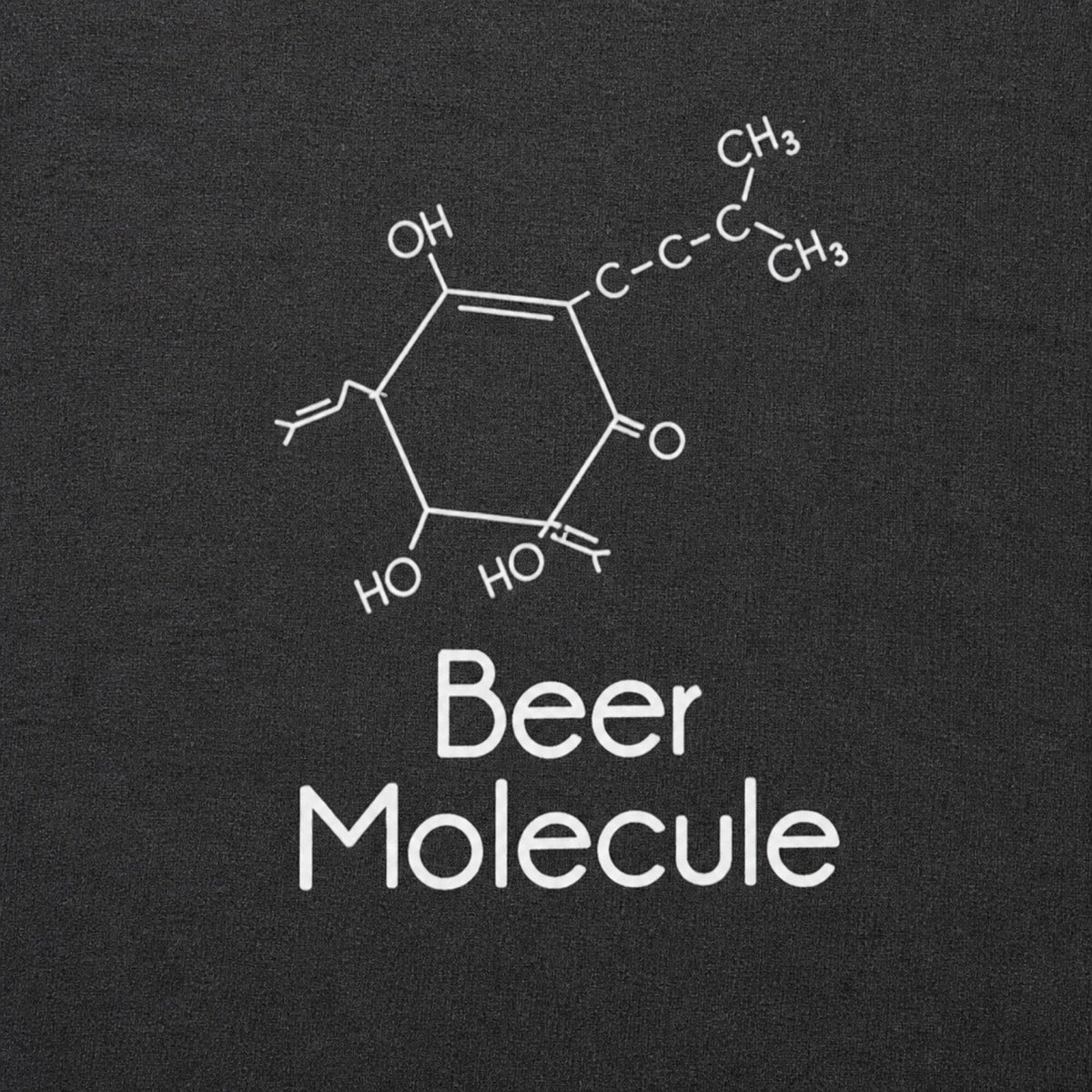 Beer Molecule Unisex T-Shirt — print detail close-up