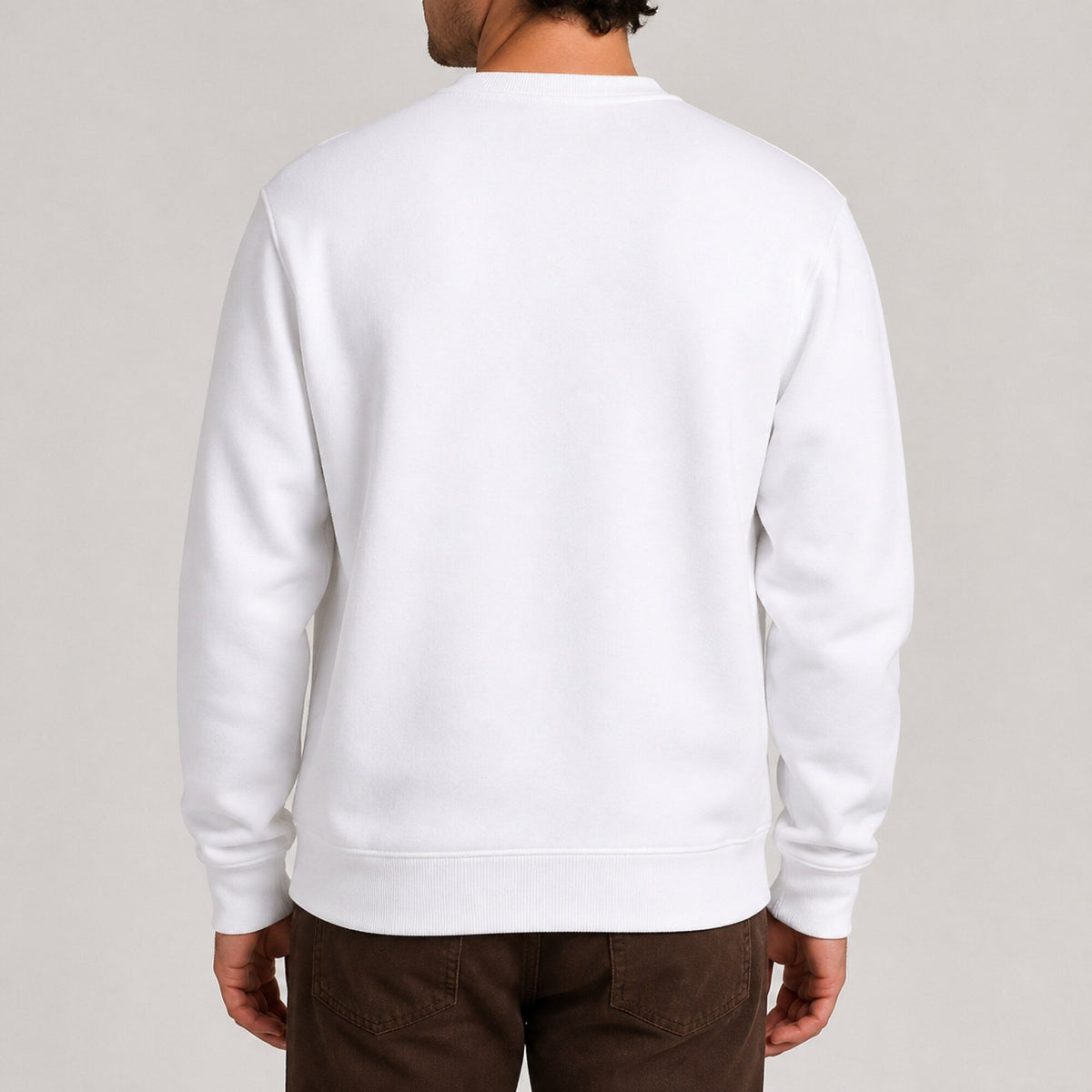 Beer Unisex Premium Sweatshirt — worn on model, back