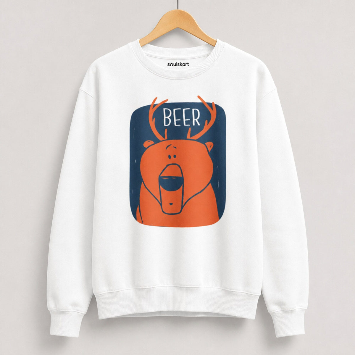 Beer Unisex Premium Sweatshirt — on hanger