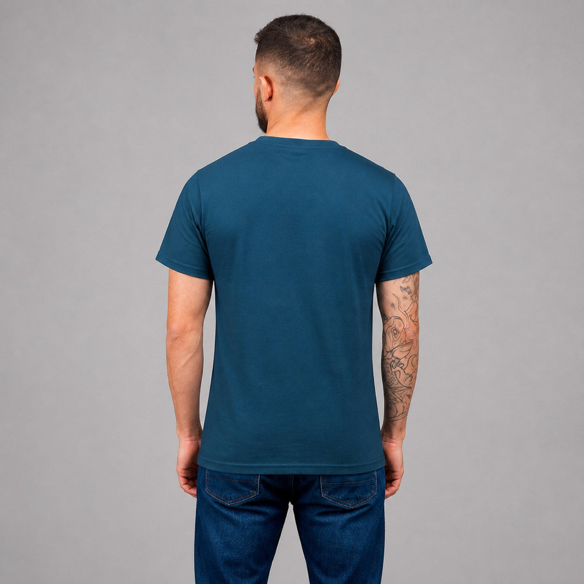 Big Bang Theory Unisex T-Shirt — worn on model, back