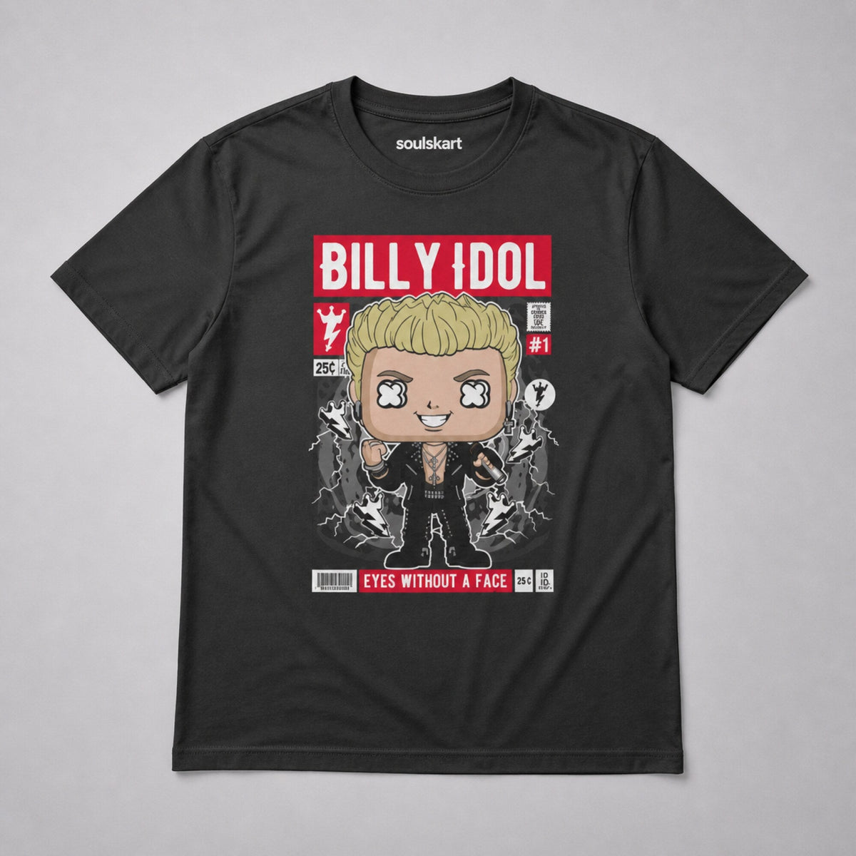 Billy Idol Pop Art Unisex T-Shirt — on hanger