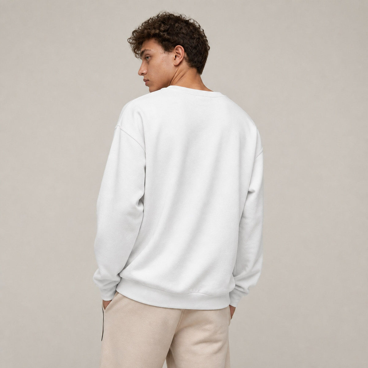 Black Sabbath Unisex Premium Sweatshirt — worn on model, back