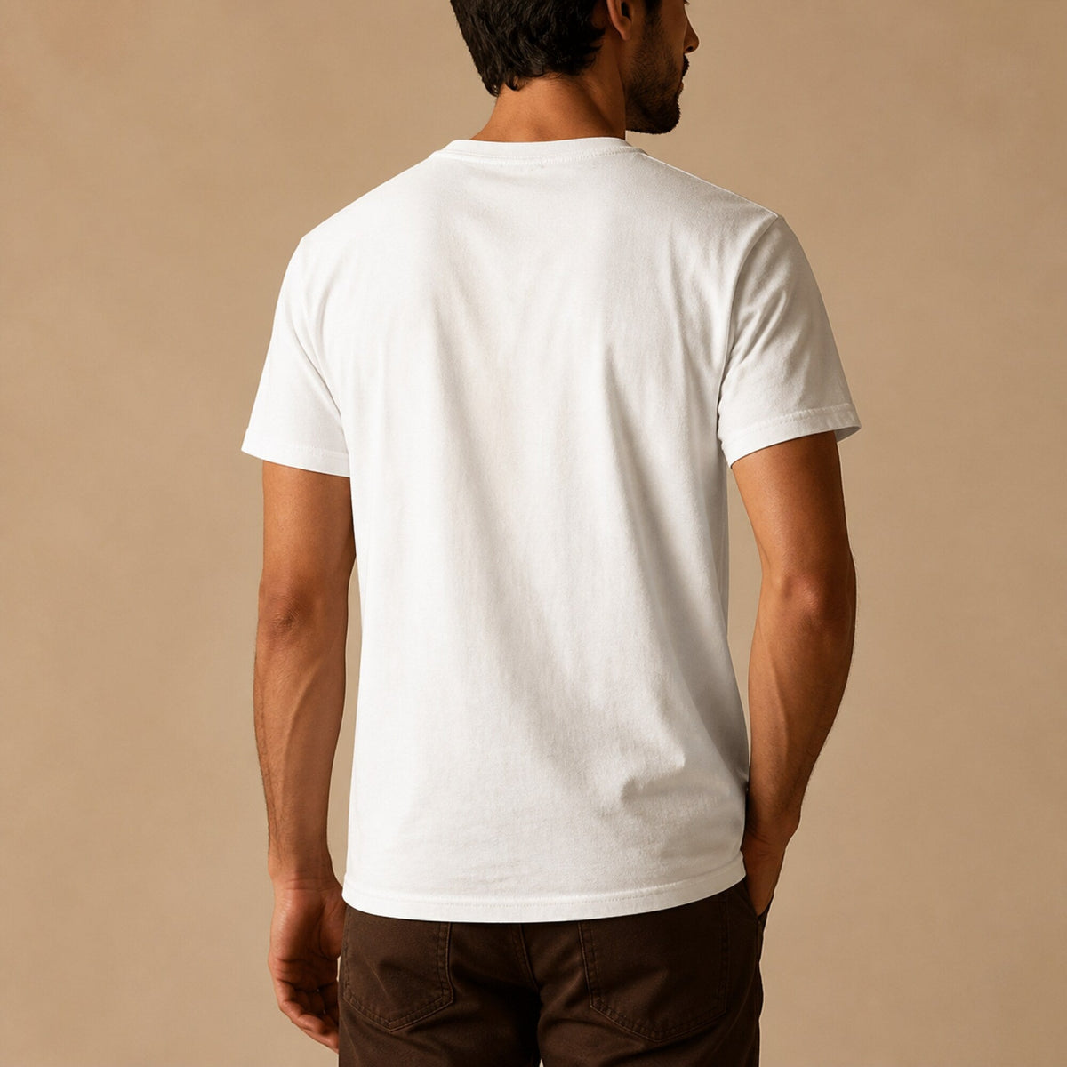 Black Sabbath Twin Demons Logo Tee — worn on model, back