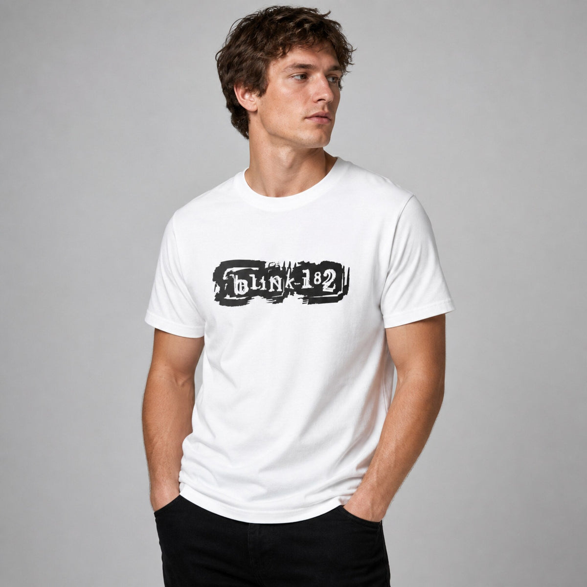 Blink-182 Band Tee - Iconic Punk Vibes — worn on model, front