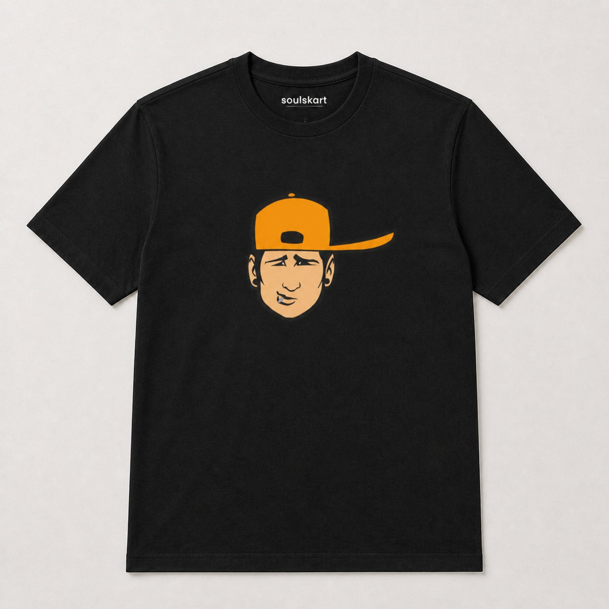 Blink-182 Backwards Cap Face Tee — on hanger