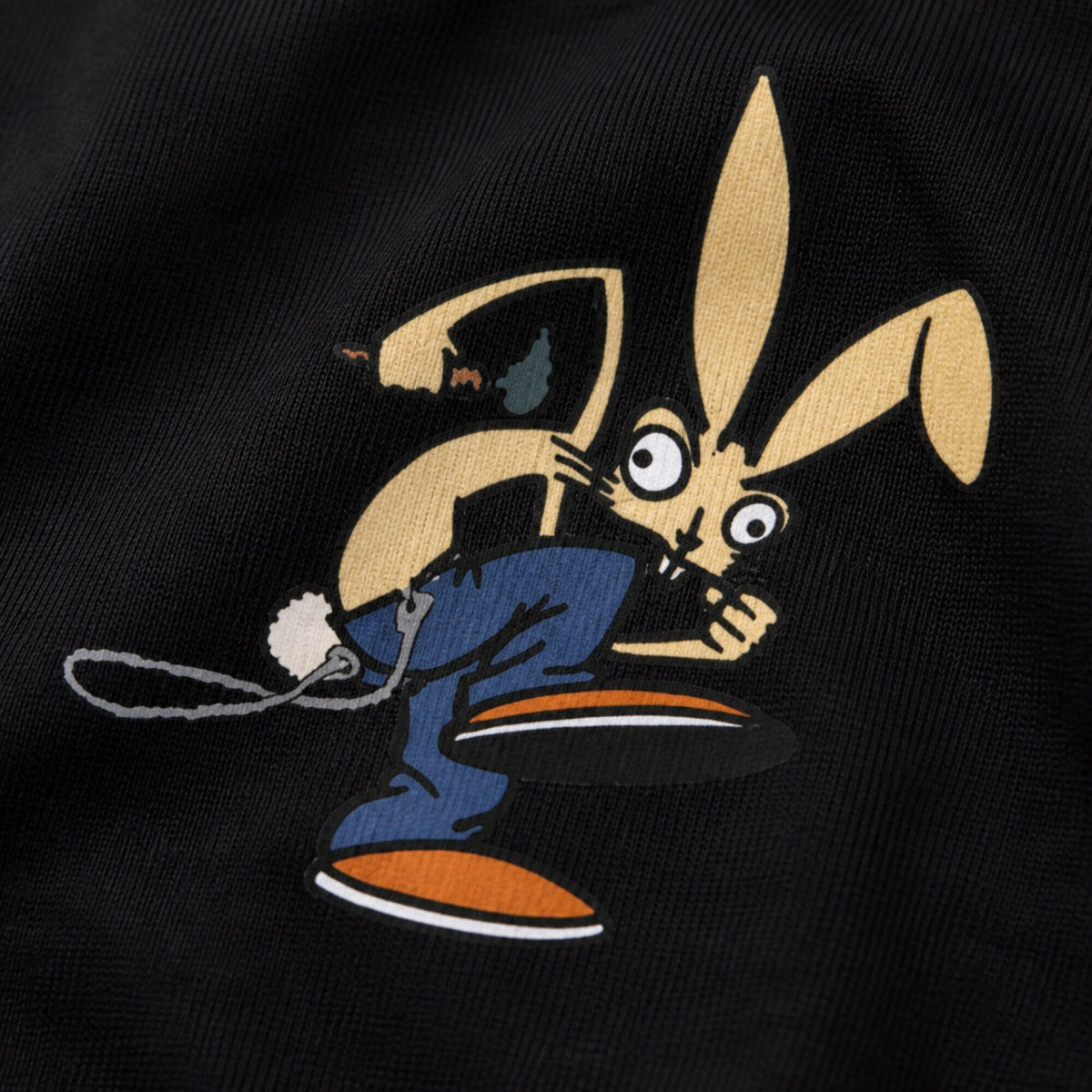 Blink-182 Skating Bunny Tee — print detail close-up