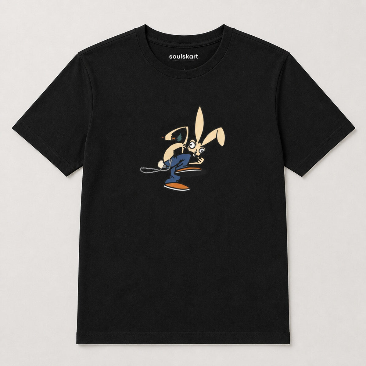 Blink-182 Skating Bunny Tee — on hanger