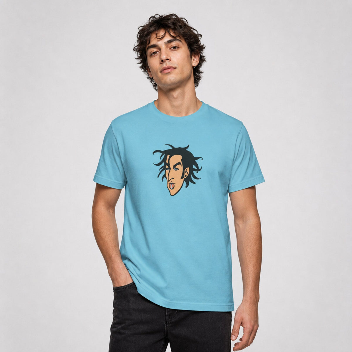 Blink-182 Inspired Unisex Tee - Classic Rock Vibes — worn on model, front